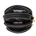 Chic Black PU Leather Multi Pocket Crossbody Bag