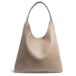 Soft Vegan Leather Hobo Bag for Women - Nude
