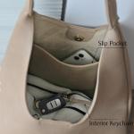 Soft Vegan Leather Hobo Bag for Women - Nude