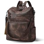 Designer Leather Tassel Backpack Purse for Women