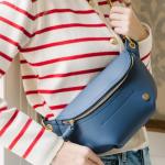 Catherine Vegan Leather Belt Bag - Deep Night Blue