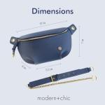 Catherine Vegan Leather Belt Bag - Deep Night Blue