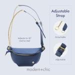 Catherine Vegan Leather Belt Bag - Deep Night Blue