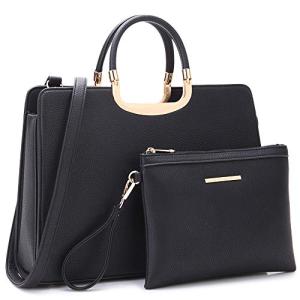 Black Women's Tote Bag with Matching Wallet
