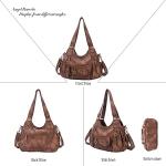Stylish Brown PU Leather Hobo Shoulder Bag