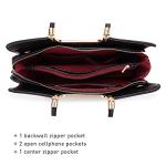 Black Women's Tote Bag with Matching Wallet
