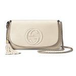 Gucci Off White Leather Crossbody Clutch Bag