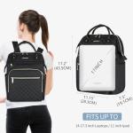 Stylish 17" Water-Repellent Laptop Backpack for Women