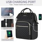Stylish 17" Water-Repellent Laptop Backpack for Women
