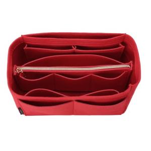 OMYSTYLE Red Felt Tote Bag Organizer Insert
