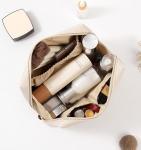 Aveniee Vegan Leather Travel Makeup Bag - Beige