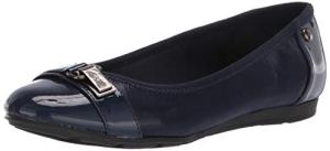 Anne Klein Women's Navy Multi Fabric Ballet Flats