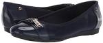 Anne Klein Women's Navy Multi Fabric Ballet Flats