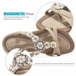 HARENCE Women's Summer Flat Sandals with Ankle Strap