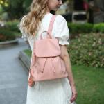 BOYATU Genuine Leather Women's Backpack Purse - Pink