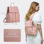 BOYATU Genuine Leather Women's Backpack Purse - Pink