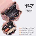 BOYATU Genuine Leather Women's Backpack Purse - Pink