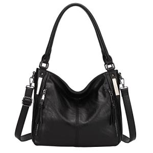 Chic Black Shoulder Hobo Tote Bag for Women