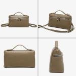Rejolly Small Brown Leather Crossbody Bag