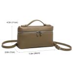 Rejolly Small Brown Leather Crossbody Bag
