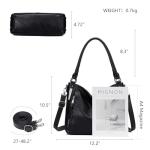Chic Black Shoulder Hobo Tote Bag for Women
