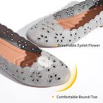 Black PU Leather Ballet Flats for Women
