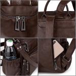 Designer Oil Wax PU Leather Backpack Purse