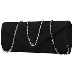 Velvet Evening Clutch with Detachable Chain Strap