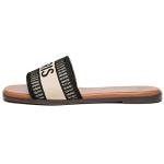 Athlefit Women's Black Slip-On Summer Sandals
