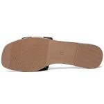 Athlefit Women's Black Slip-On Summer Sandals