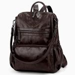 Designer Oil Wax PU Leather Backpack Purse