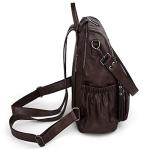 Designer Oil Wax PU Leather Backpack Purse