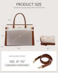 Vintage Waterproof Leather Laptop Tote for Women
