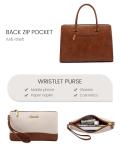 Vintage Waterproof Leather Laptop Tote for Women