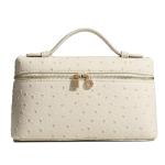Rejolly Cream White Ostrich Crossbody Bag