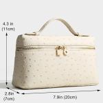 Rejolly Cream White Ostrich Crossbody Bag