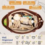 Miss Fong Leather Diaper Bag with Changing Pad