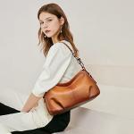 S-ZONE Women's Genuine Leather Hobo Shoulder Bag