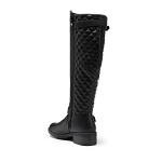 Stylish Black Knee-High Chunky Heel Boots