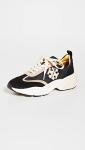 Tory Burch Good Luck Trainer Sneakers, Black/Cream