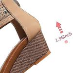 WOJWSKI Women's High Heel Open Toe Wedge Sandal