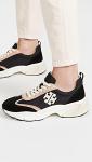 Tory Burch Good Luck Trainer Sneakers, Black/Cream