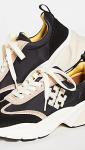Tory Burch Good Luck Trainer Sneakers, Black/Cream