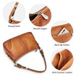 S-ZONE Women's Genuine Leather Hobo Shoulder Bag