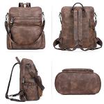 CLUCI Large Leather Backpack Purse for Women