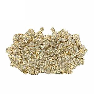 Dazzling Flower Crystal Clutch Purse for Parties