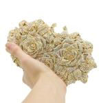 Dazzling Flower Crystal Clutch Purse for Parties