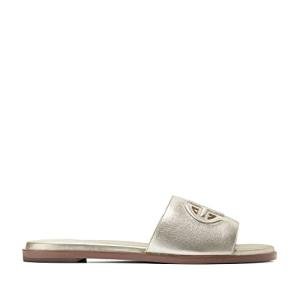 Cole Haan Flynn Logo Gold Slide Sandals