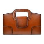 Vintage Brown Flap Tote Bag for Women
