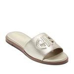 Cole Haan Flynn Logo Gold Slide Sandals